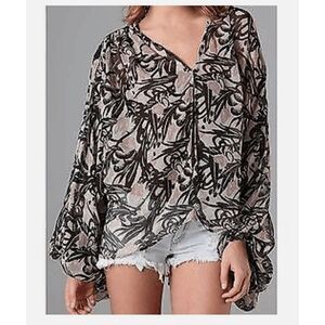 Winter Kate Women's  Flying Fox Silk Chiffon Blouse Size XS Boho‎